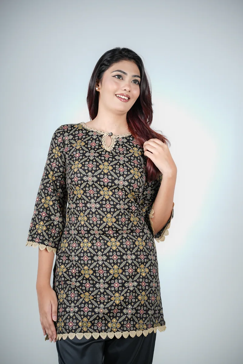 Aroni - Printed Maisha Silk Kurti