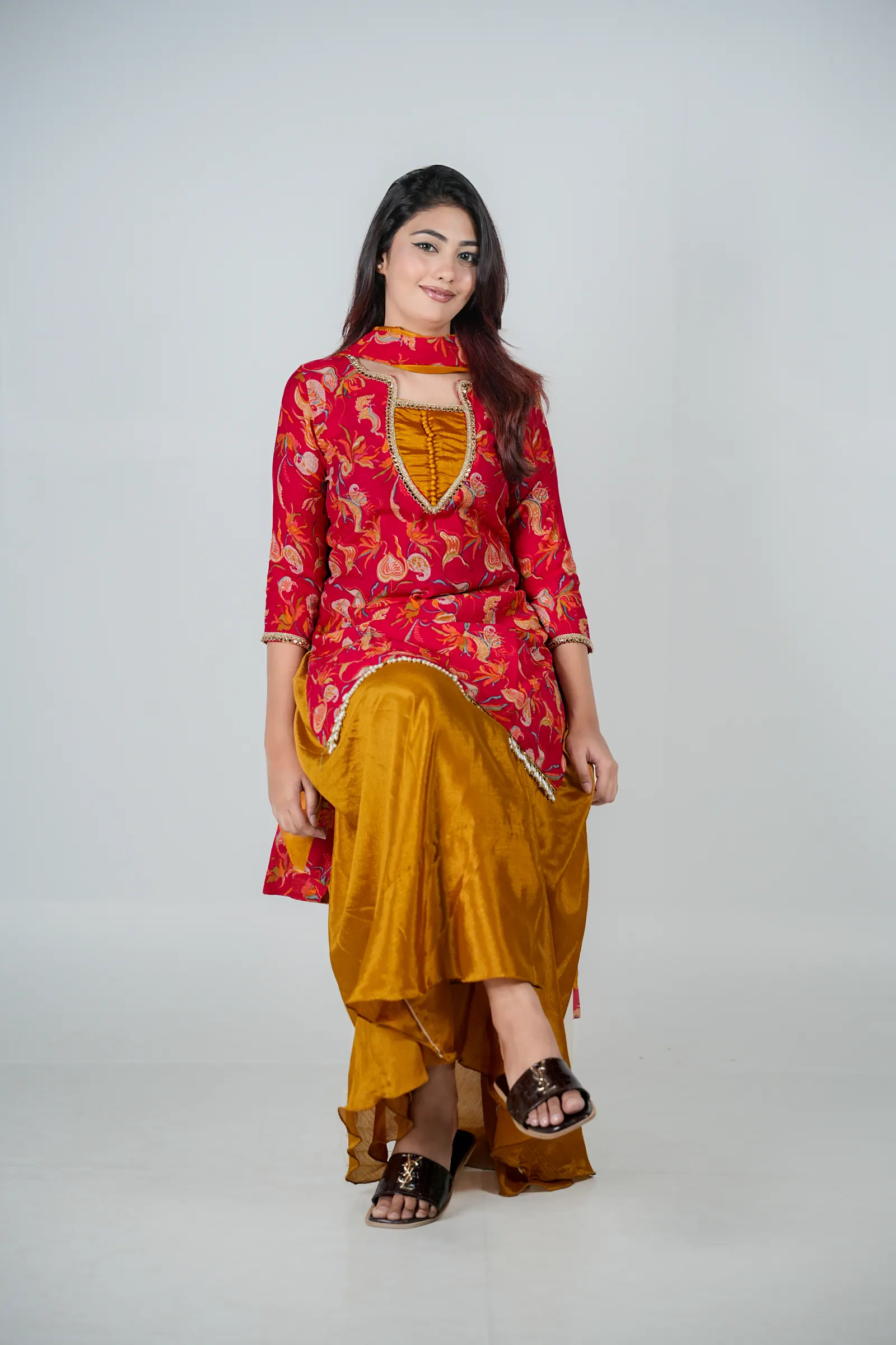 Ilma - Indian Crepe Silk Three Piece