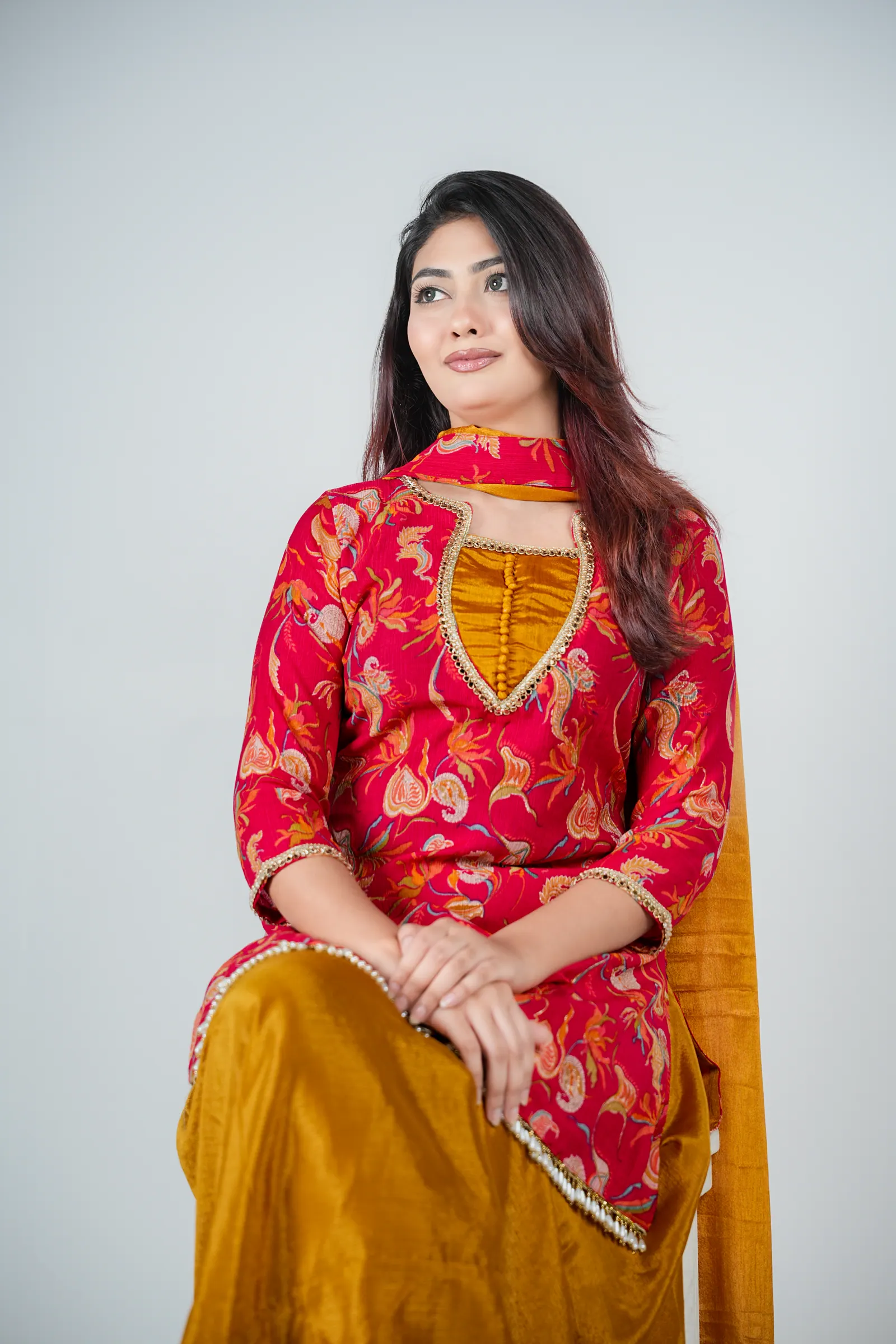 Ilma - Indian Crepe Silk Three Piece
