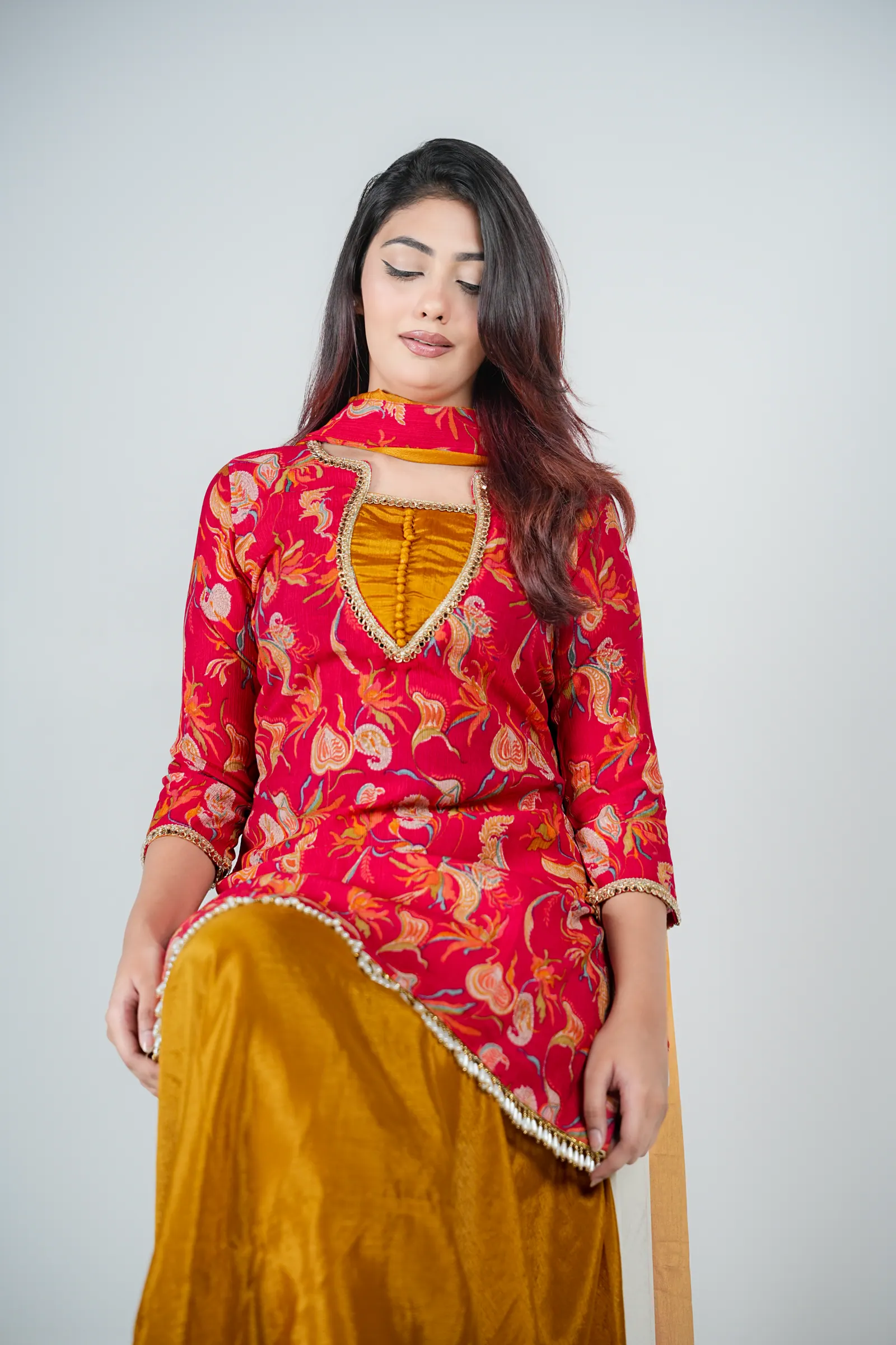 Ilma - Indian Crepe Silk Three Piece