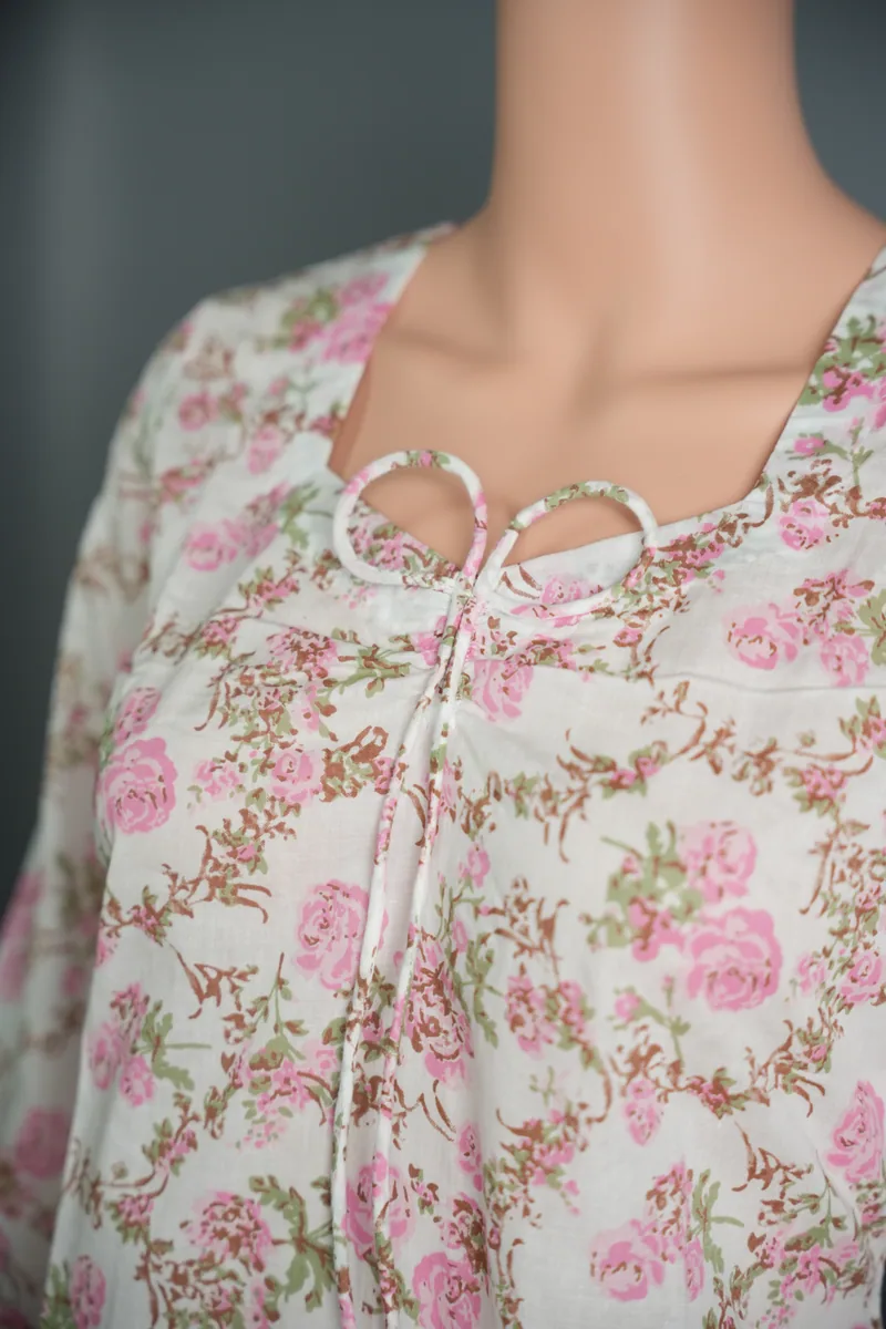 Mahira - Printed Cotton Kameez & Chikan Pant