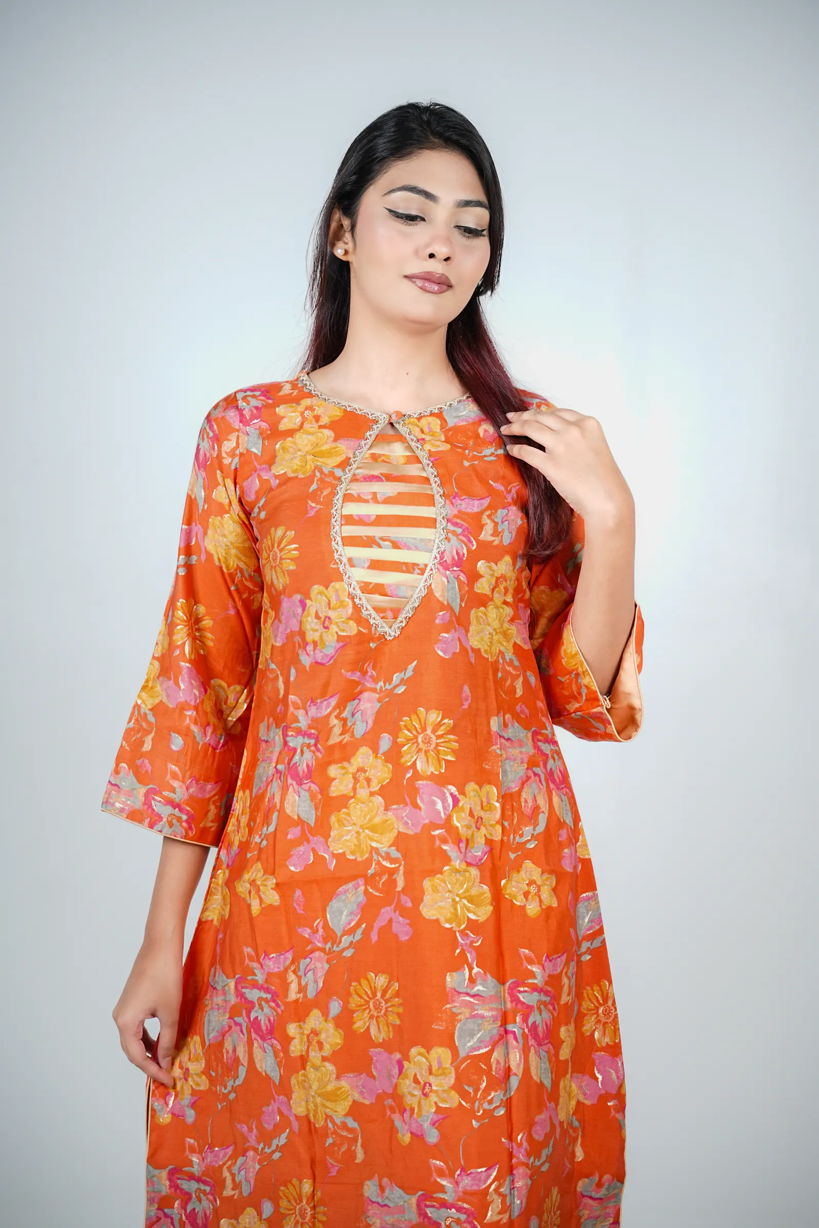 Mahsa - Maisha Silk Kameez & Satin Pant