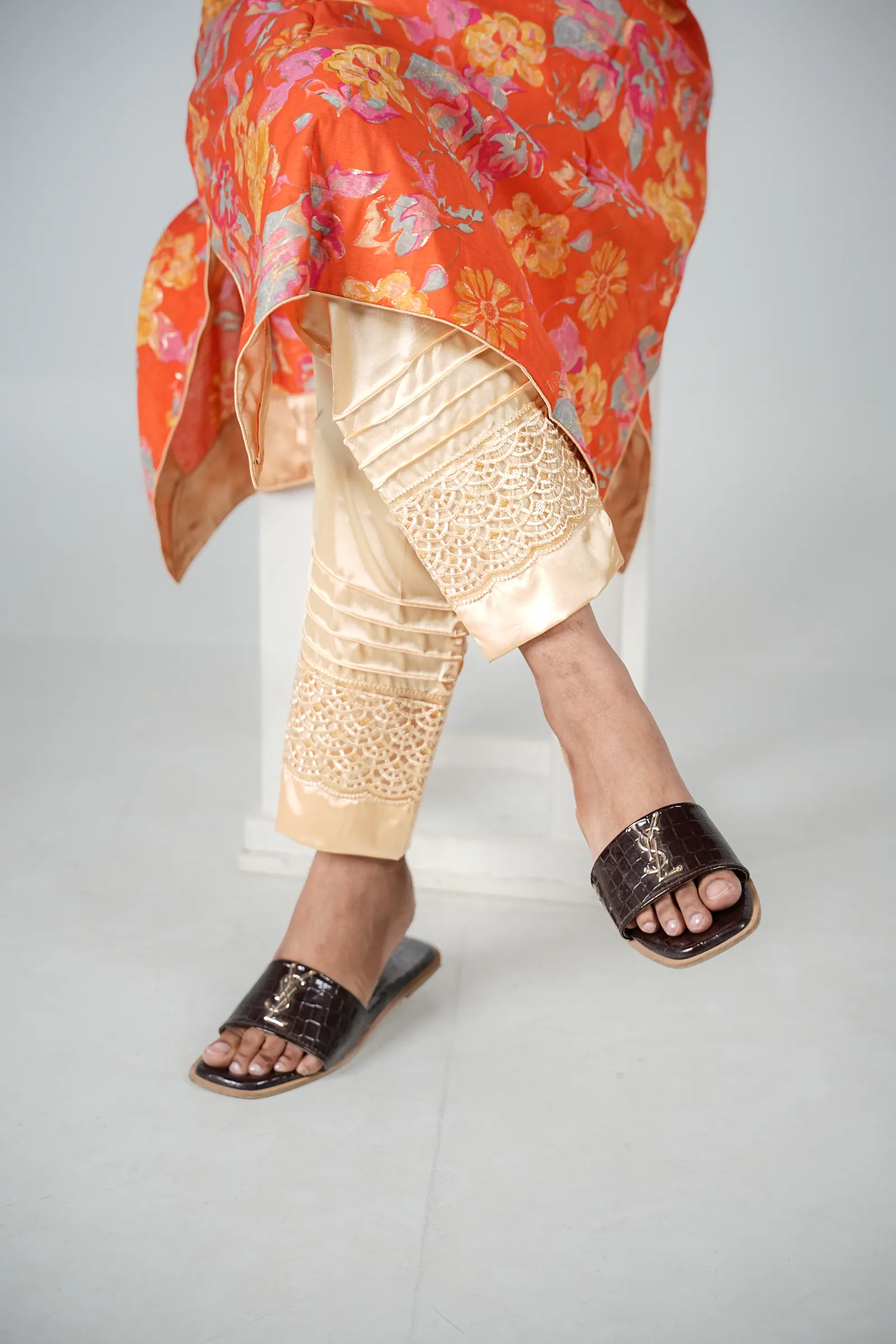 Mahsa - Maisha Silk Kameez & Satin Pant