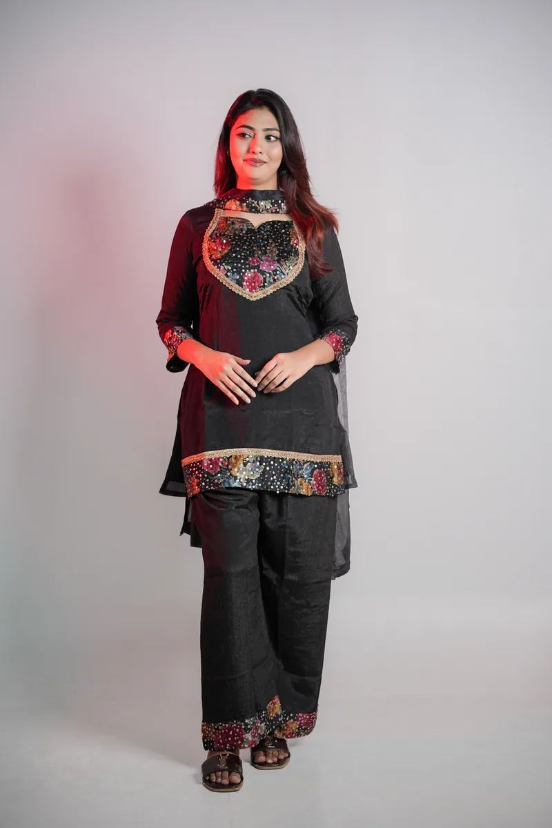 Roshni - Chinon Silk Three Piece Party Set
