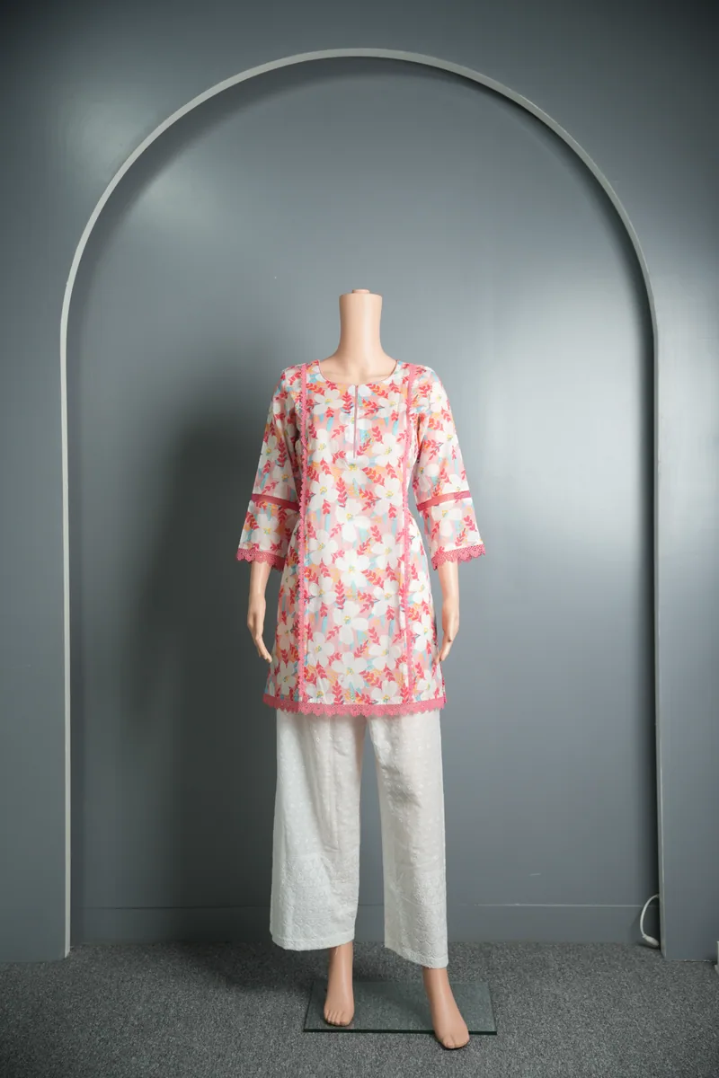 Sadia - Cotton Kameez & Chikan Pant