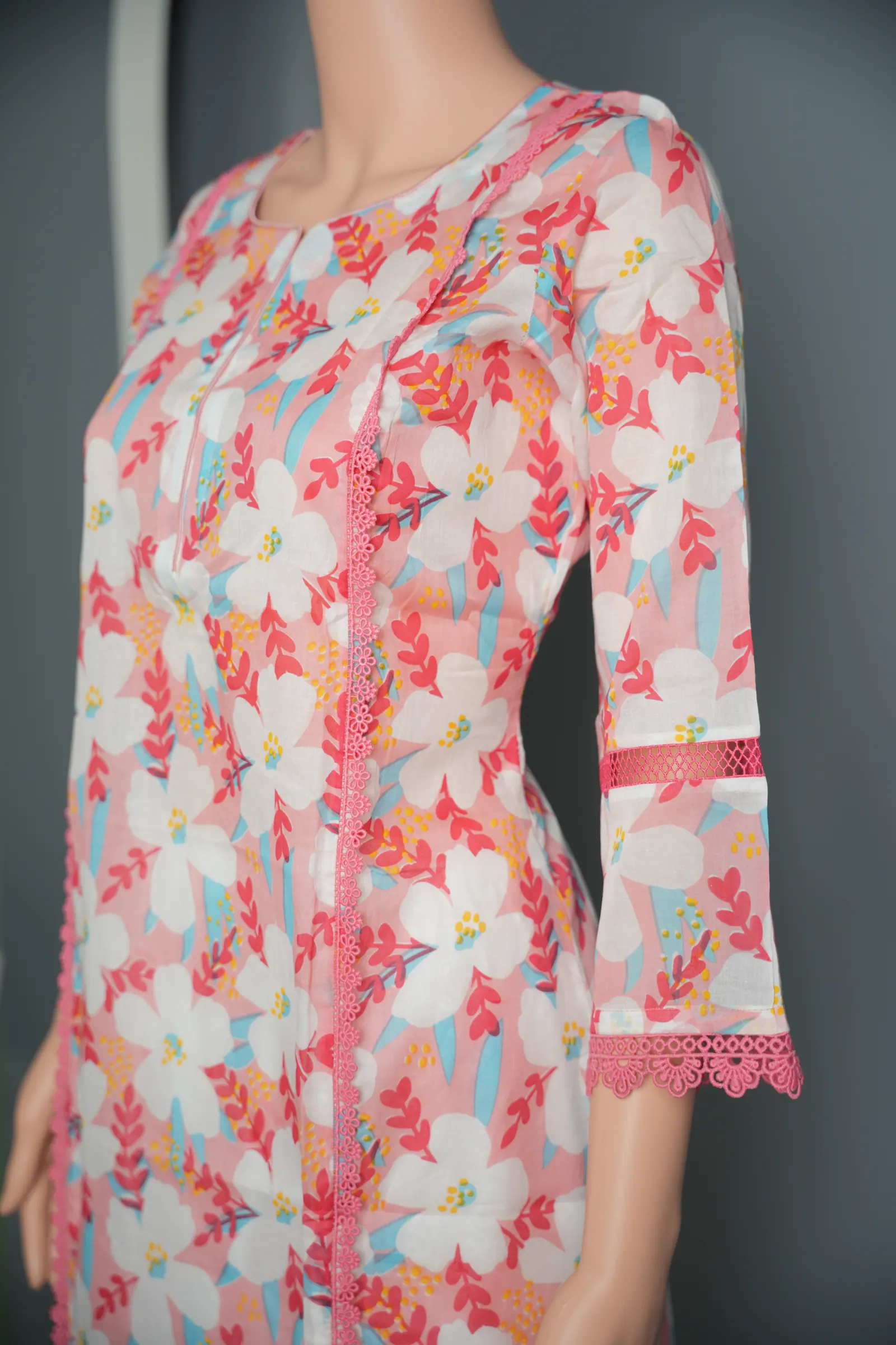 Sadia - Cotton Kameez & Chikan Pant