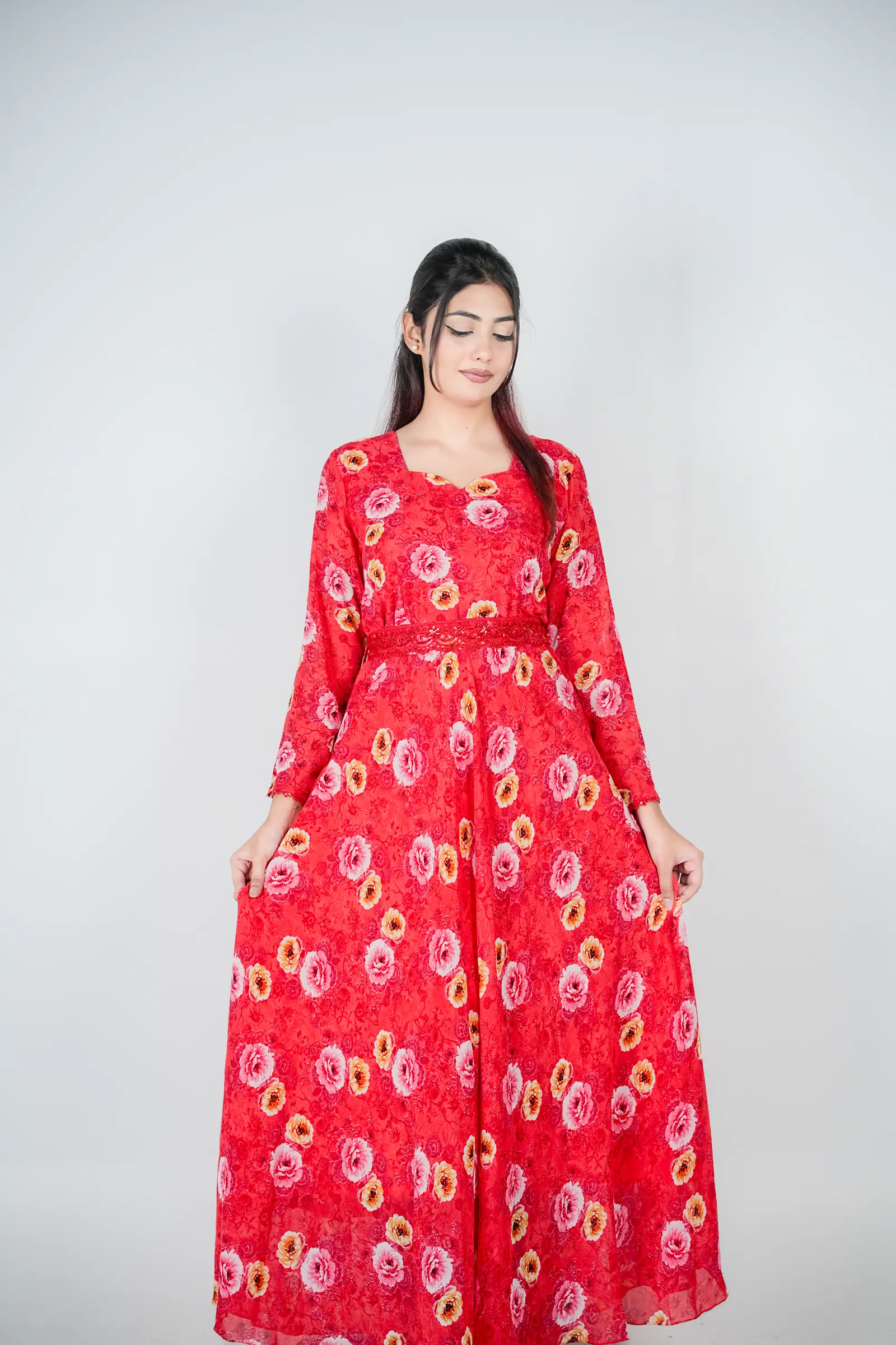 Suraiya - Printed Georgette Gown