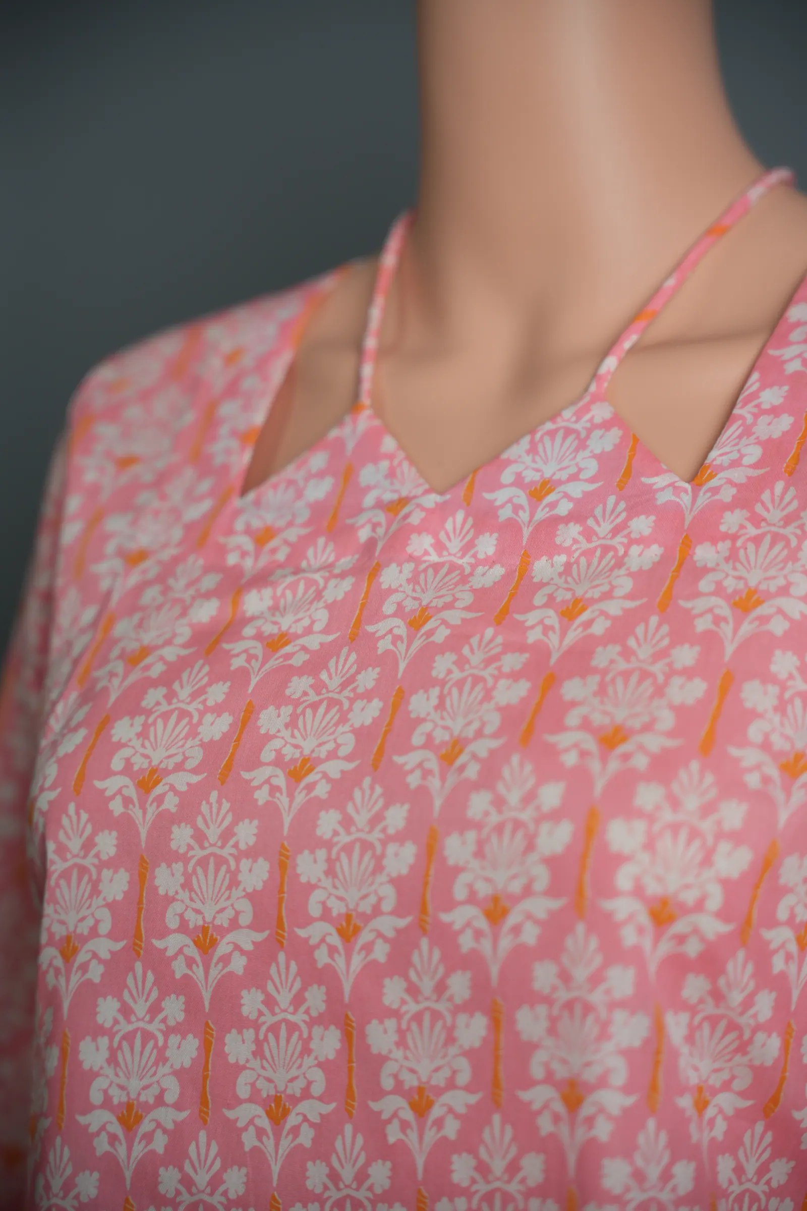 Tahira - Printed Cotton Kameez & Chikan Pant
